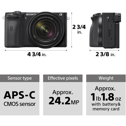 Sony a6600 Mirrorless Camera with 18-135mm f/3.5-5.6 Lens