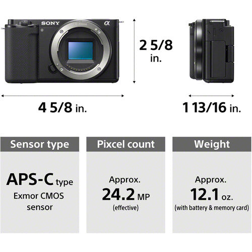 Sony ZV-E10 Mirrorless Camera with 16-50mm Lens