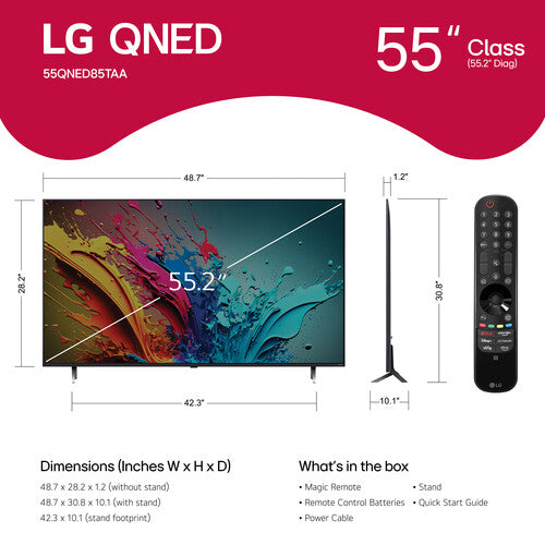 LG QNED85T Series 55" 4K HDR Smart Quantum Dot NanoCell LED TV
