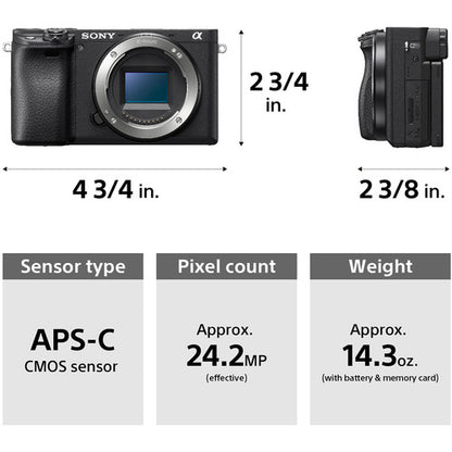 Sony a6400 Mirrorless Camera with 18-135mm f/3.5-5.6 Lens