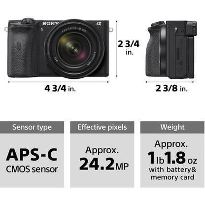 Sony a6600 Mirrorless Camera with 18-135mm f/3.5-5.6 Lens