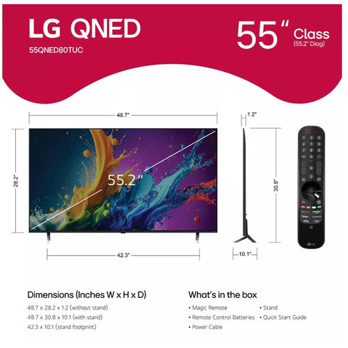 LG QNED80T Series 4K HDR Smart Quantum Dot NanoCell LED TV