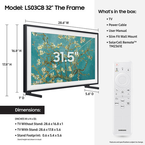 Samsung The Frame 32" Full HD HDR Smart QLED TV