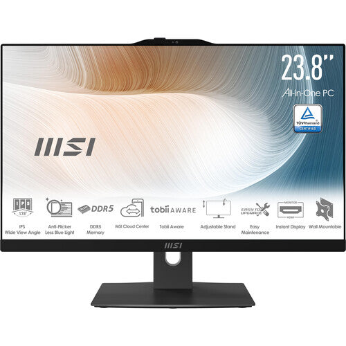 MSI 23.8" Modern AM242TP 1M All-in-One Desktop Computer (Black)