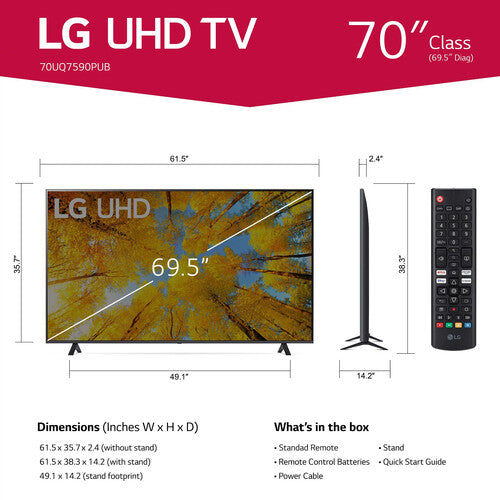 LG UQ7590PUB 70" HDR 4K UHD LED TV