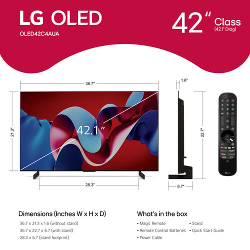 LG OLED Evo C4 42" 4K HDR Smart TV