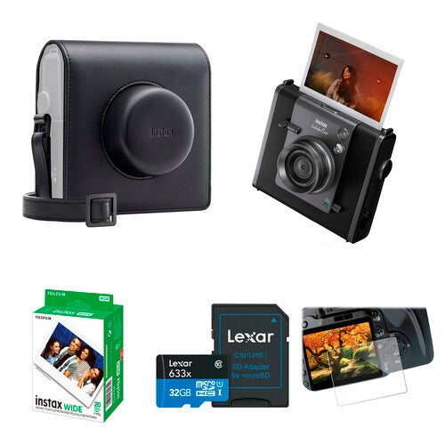 FUJIFILM INSTAX WIDE EVO Hybrid Instant Film Camera with Basic Bundle
