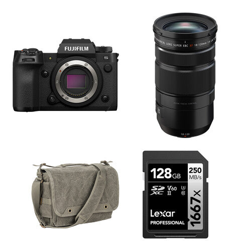 FUJIFILM X-H2S Mirrorless Camera with 18-120mm f/4 Lens and Basic Bundle